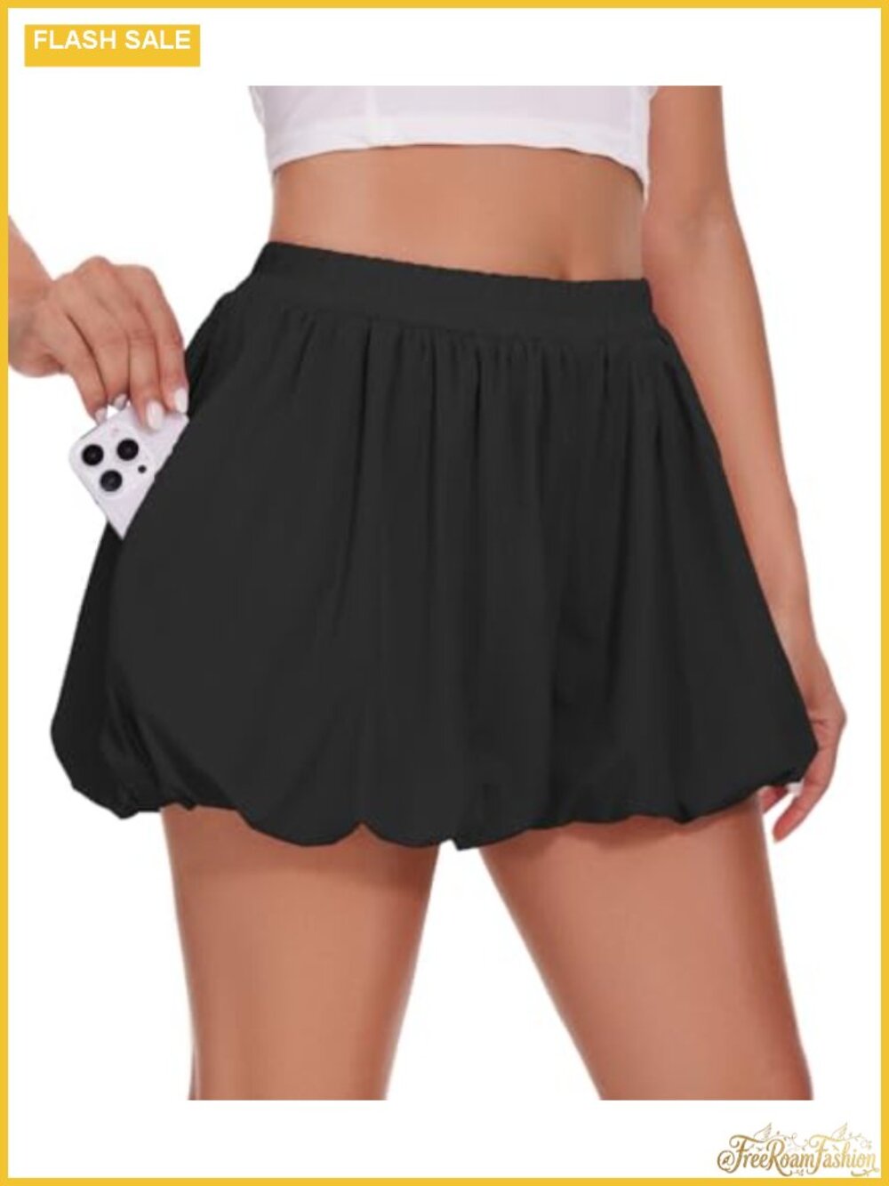 Womens Bubble Shorts Loose Fit Athletic Skorts Wide Leg Lounge Shorts with